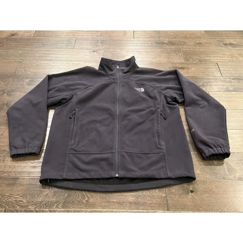 The North Face Mens Blue Full Zip Outdoors Windwall Long Sleeve Jacket Size XL